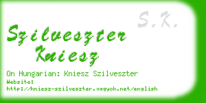 szilveszter kniesz business card